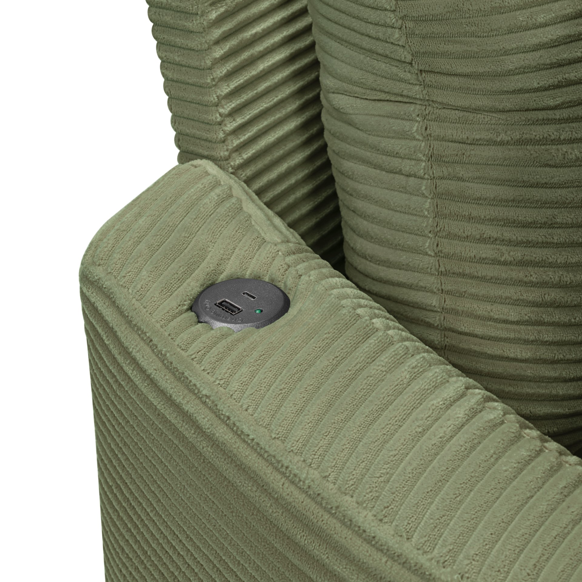 Oversized Double Chaise Lounge Sofa - Green - Image 10