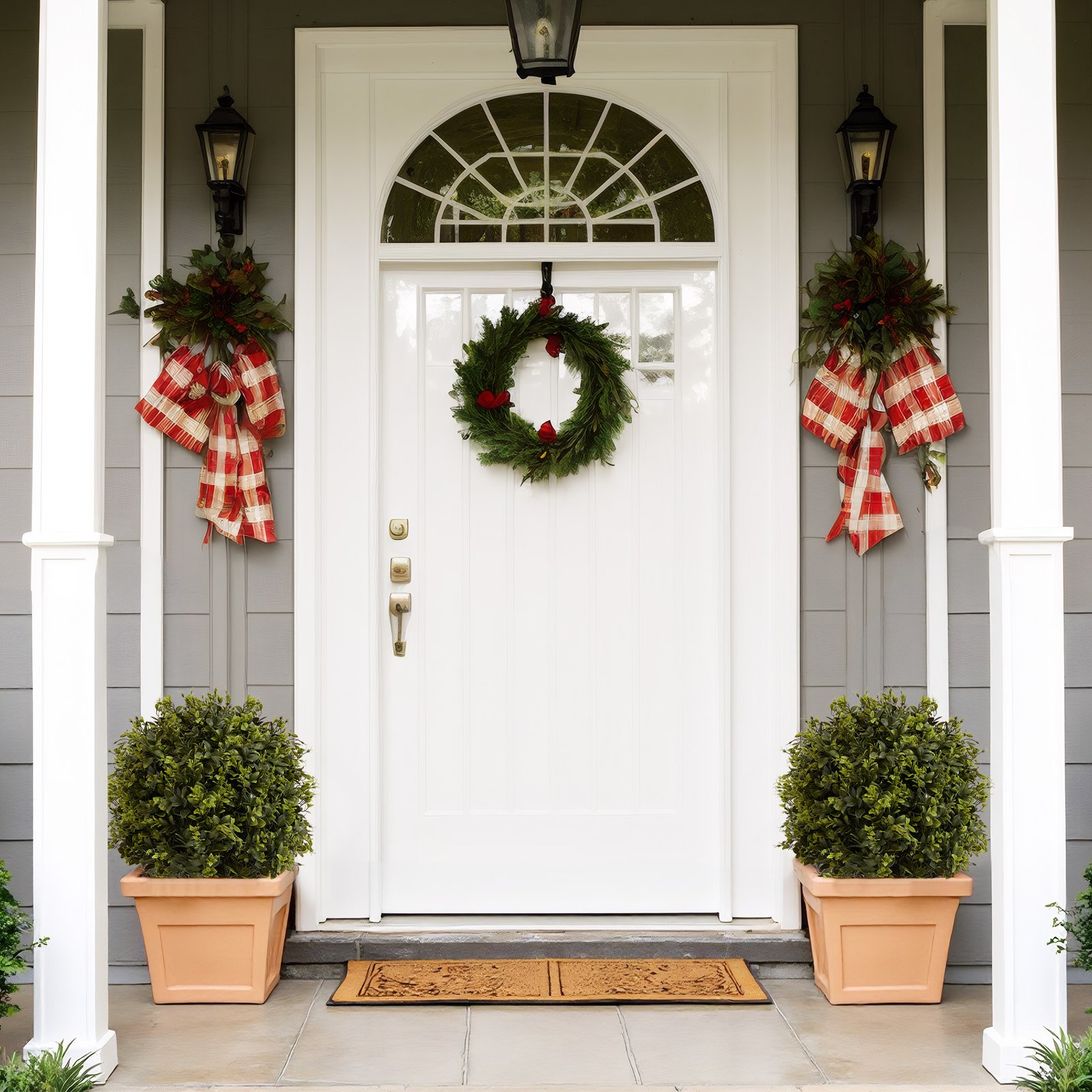 Artificial Ball Topiary Tree Decoration In Pot (Set of 2) - Green - Image 7