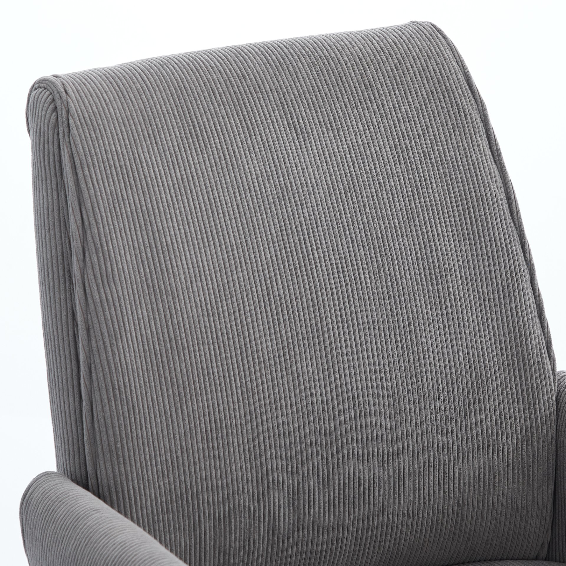 Ergonomic Mid Back Office Chair With Striped Fabric - Gray - Image 8