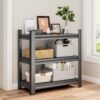 3 Tier Metal Shelves, Adjustable Height Storage Shelving Units For Home, Garage, Laundry - Black - Image 6
