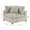 Cassandra - Corner Wedge Chair - Beige - Image 3
