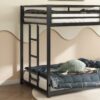 Adam - Twin Over Twin Bunk Bed - Black Metal - Image 17