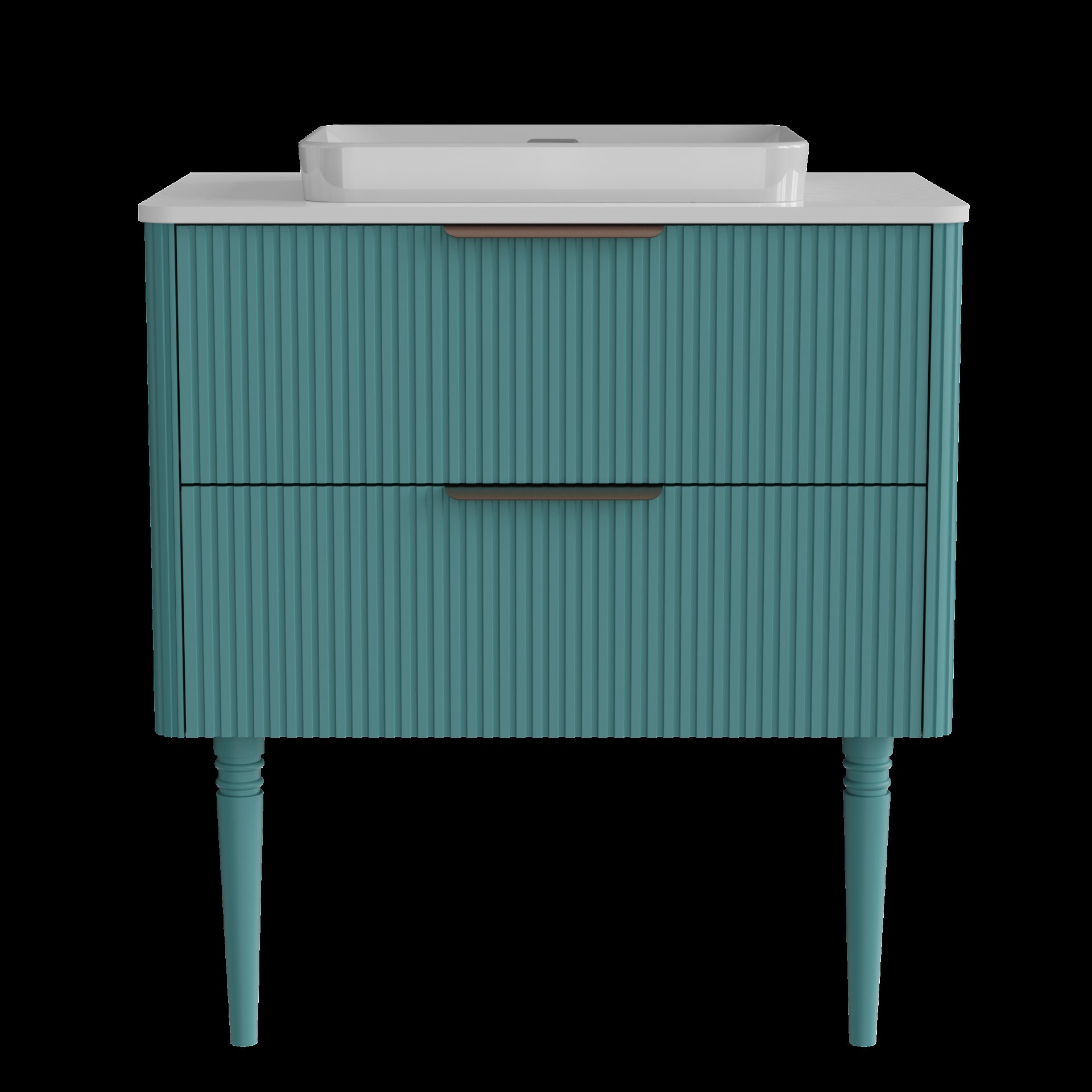 Elena - Modern Bathroom Vanity With Sink Luxury Bathroom Vanity With Ample Storage, 2 Soft Close Drawers, 2 In 1 Floating Or Freestanding Design - Blue - Image 5