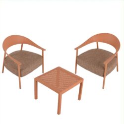 Furniture Set With Seat Cushions, Sturdy And Durable - Apricot Brow