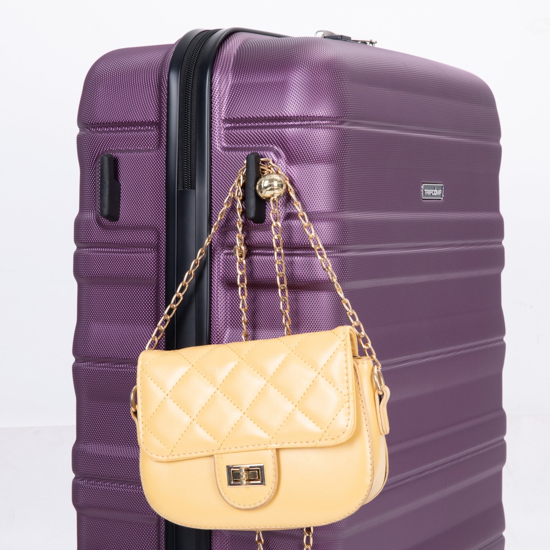 Expandable 3 Piece Luggage Sets Pc Lightweight & Durable Suitcase With Two Hooks, Spinner Wheels, Tsa Lock, (21/25/29) - Dark Purple - Image 11