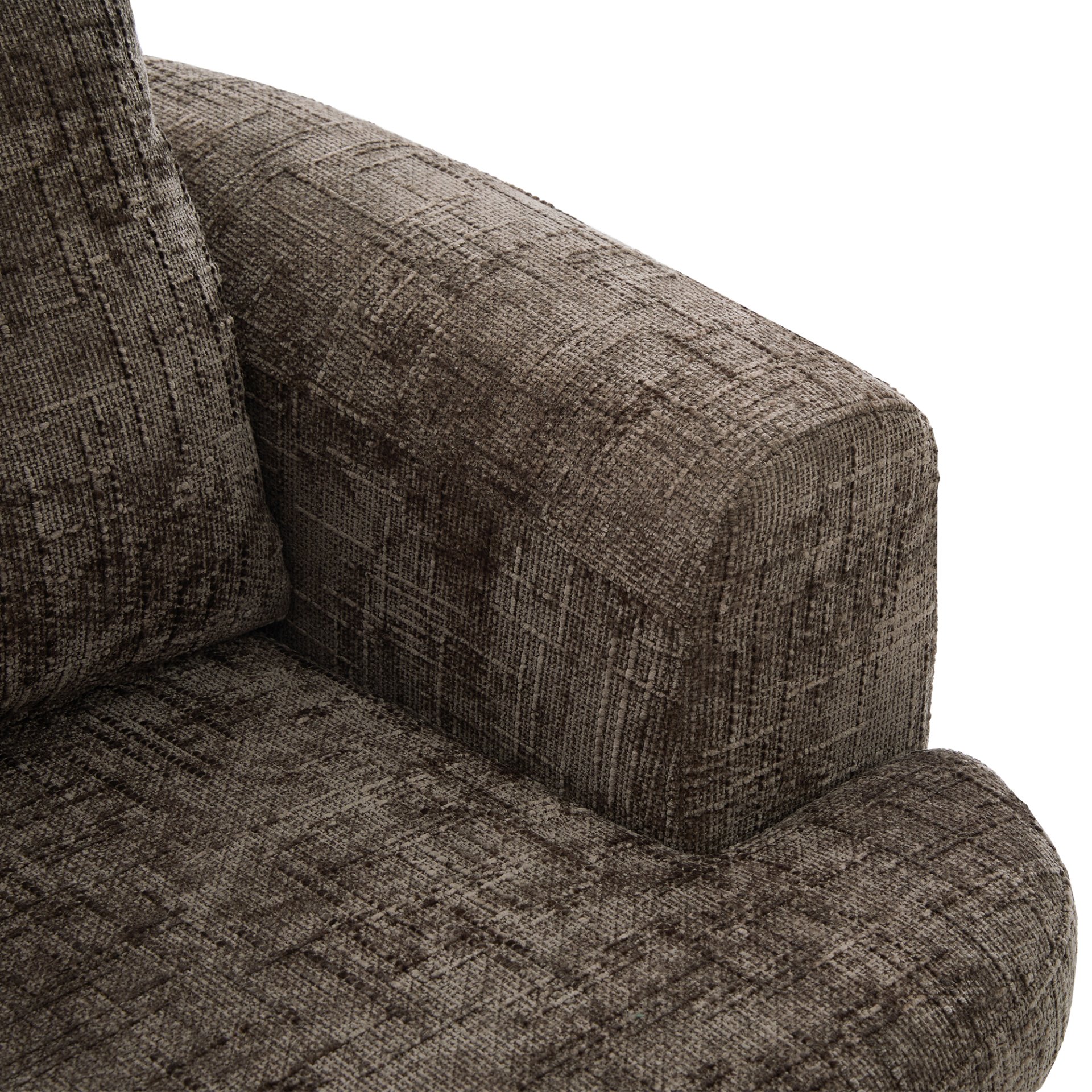 360° Swivel Accent Barrel Chair With Dual Layer Cushion, Round Seating For Living Room - Brown - Image 14