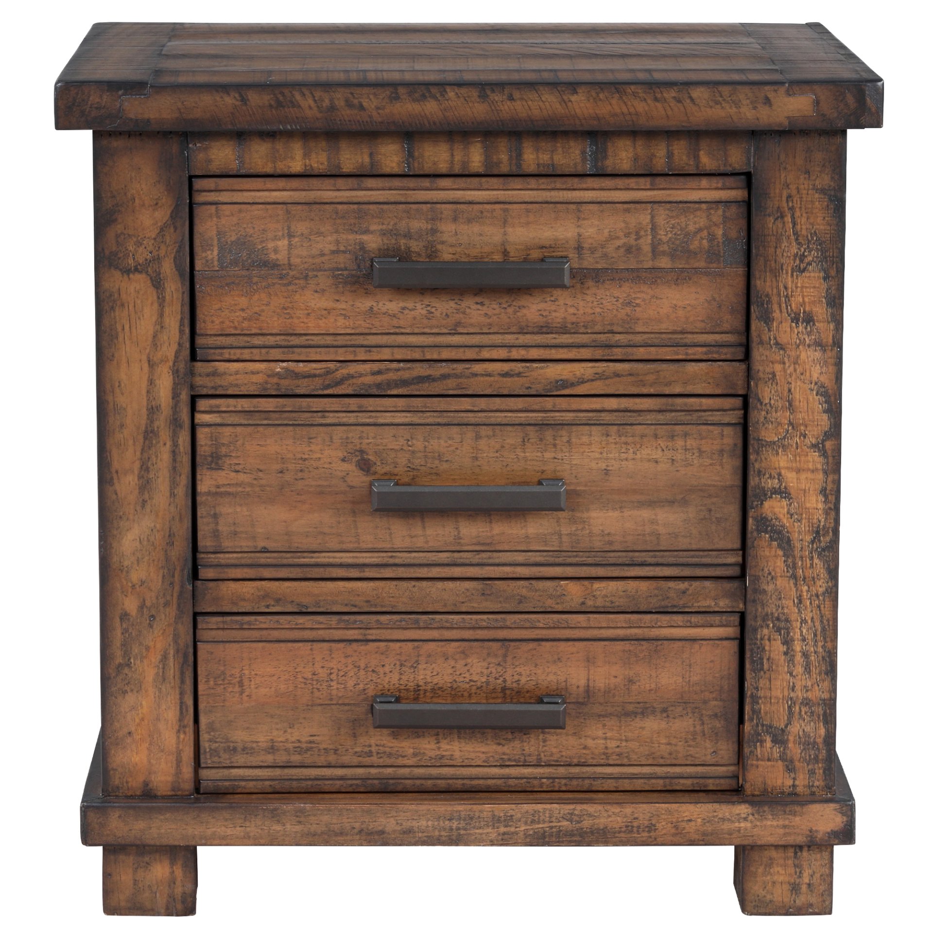 Drawer Reclaimed Solid Wood Framhouse Nightstand - Natural - Image 8