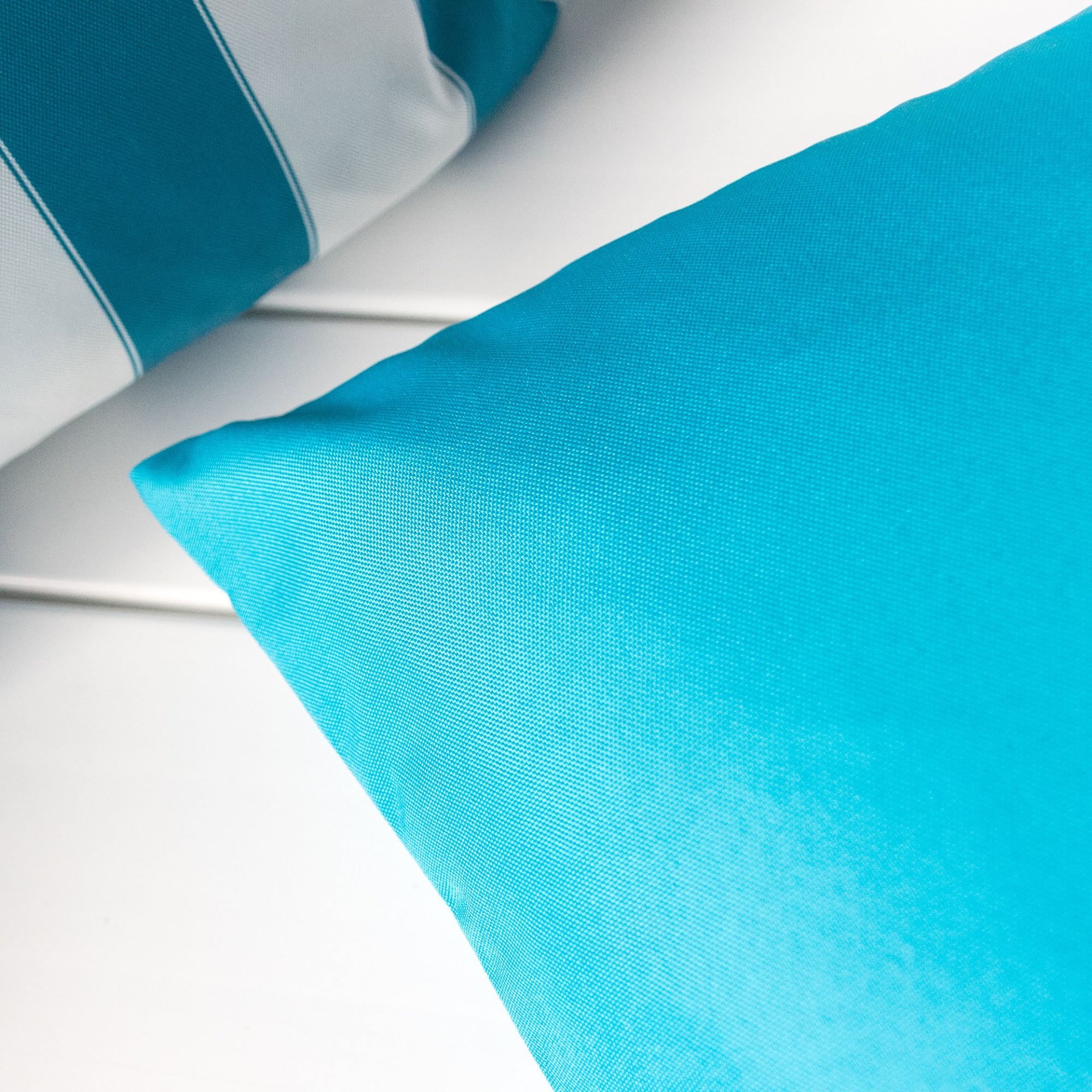 Amazon Rainforest - Solid Pillow Outdoor & Indoor, Soft Touch - Aqua - Image 6