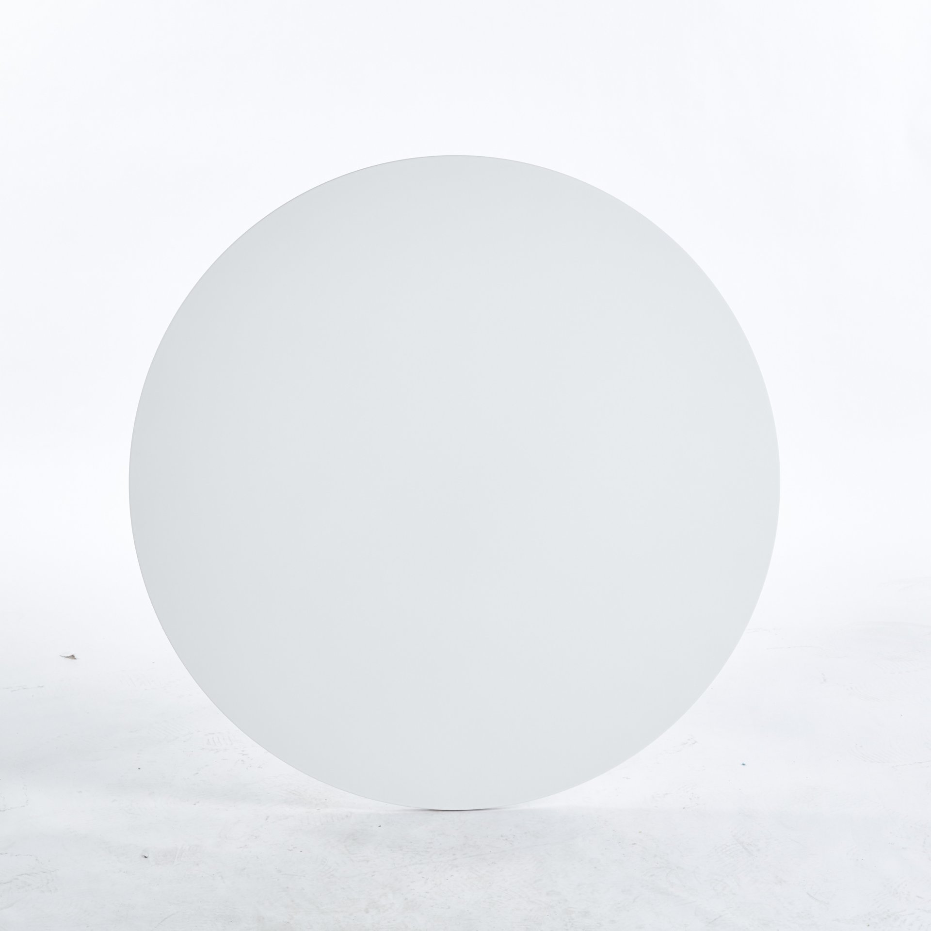 Table Mid-Century Dining Table For 4 - 6 People With Round Table Top, Pedestal Dining Table, End Table Leisure Coffee Table, Cross Leg - White - Image 5