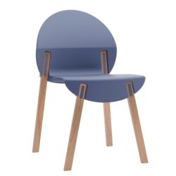 Single Chairs With A Design Combining Modern And Traditional Elements, Durable And Comfortable (Set of 4) - Gray Blue