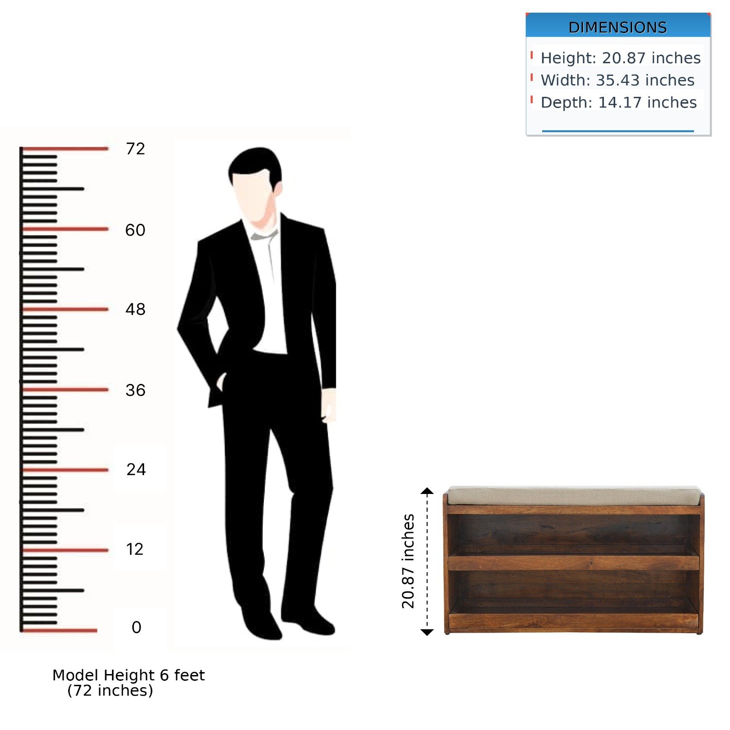 Pull Out Shoe Bench - Chestnut / Mud Linen - Image 12