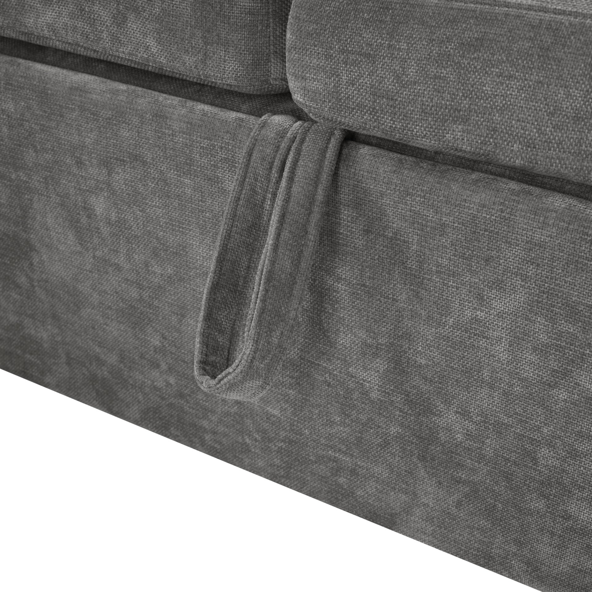 Upholstered L Shaped Sectional Sofa Bed With Sleeper And Storage Chenille - Gray - Image 15