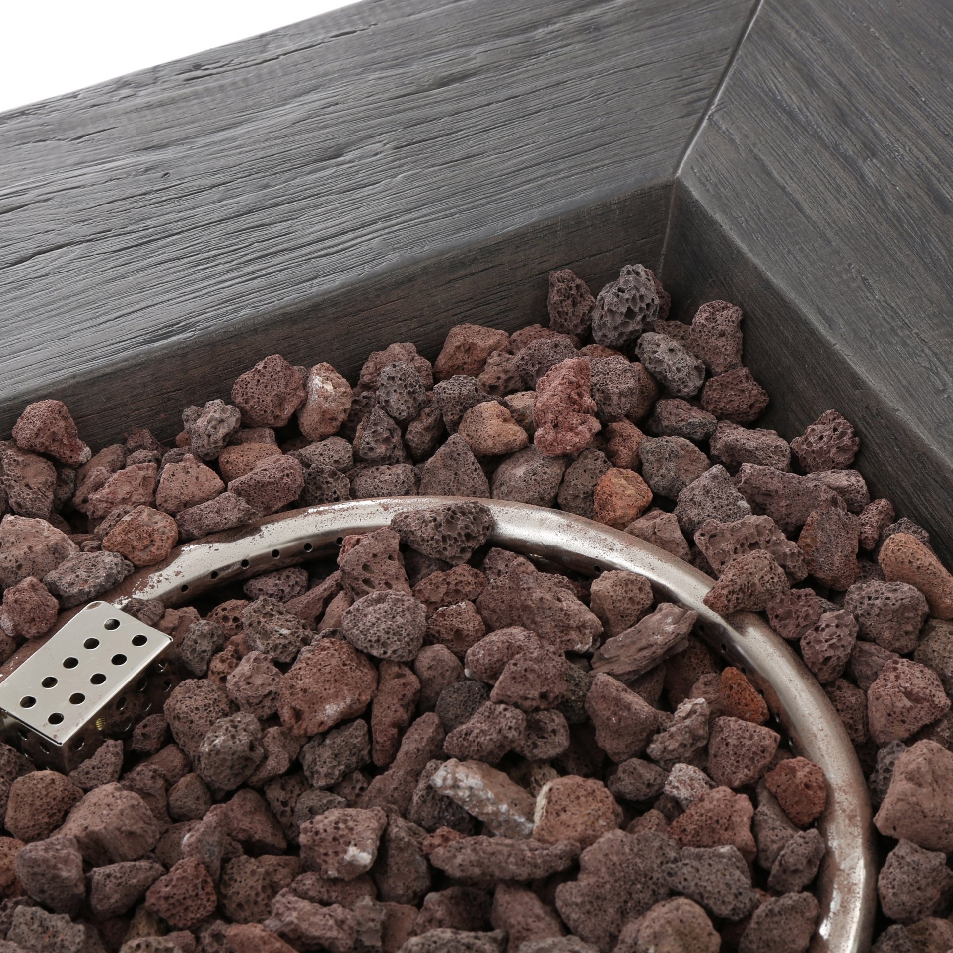 Anchorage - Wood Square Fire Pit 40, 000 Btu - Gray - Image 17