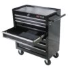 7 Drawers Multifunctional Tool Cart With Wheels - Black - Image 8
