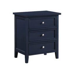Luca - 3 Drawer Nightstand - Dark Blue