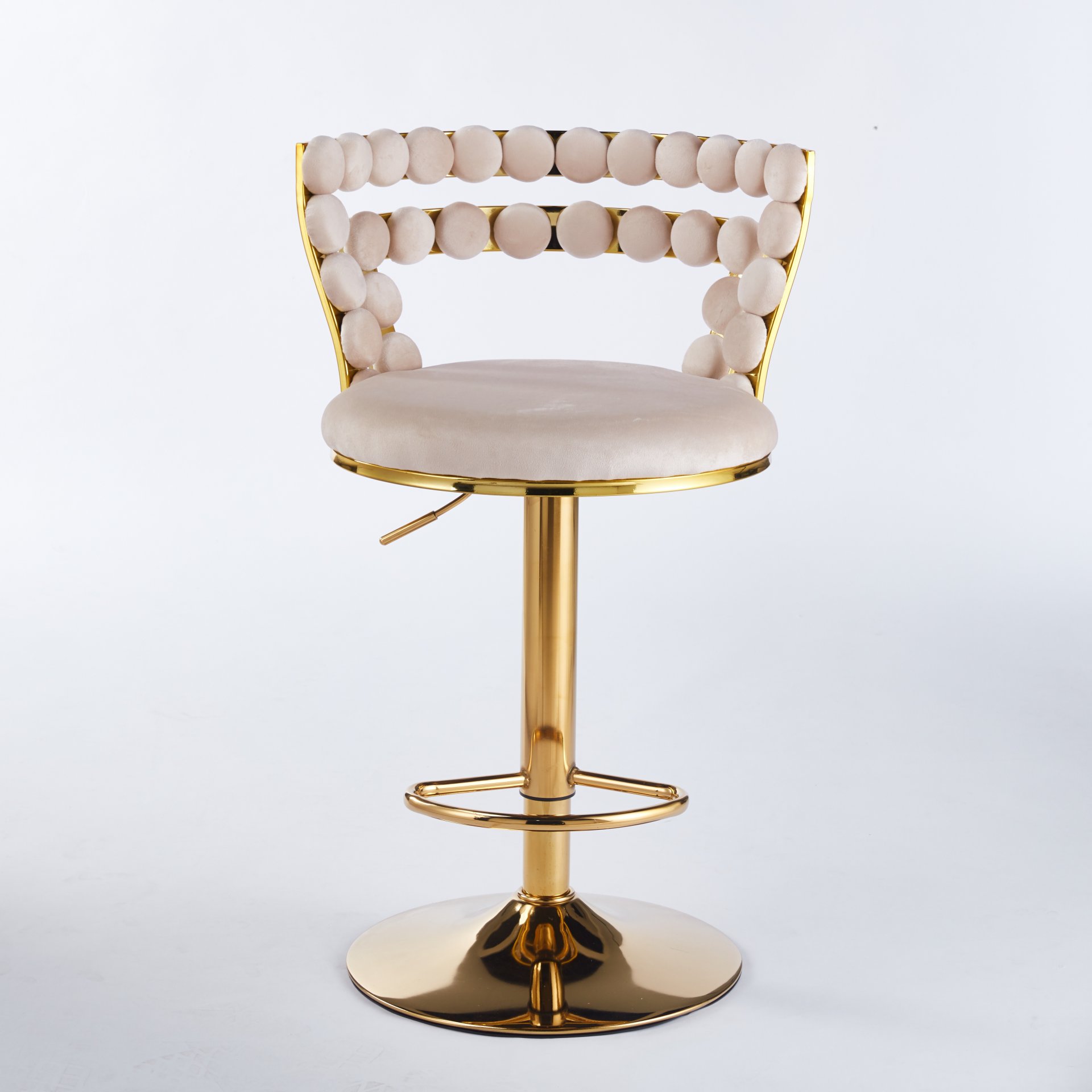 Bar Chair With Tube Legs (Set of 2) - Golden - Image 7