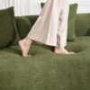 4 Seater Sofa With Chenille Fabric, 30D, 60 Hardness Full Sponge, 4 Pillow For Living Room, Home Furniture Sleeper Sectional Sofa For Apartment - Green - Image 32