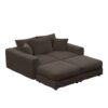 3 Seat Sofa, Deep Seat Couches With Soft Pillows And 2 Ottomans, Convertible Sofa Lounge Chair, For Living Room - Camel - Image 21