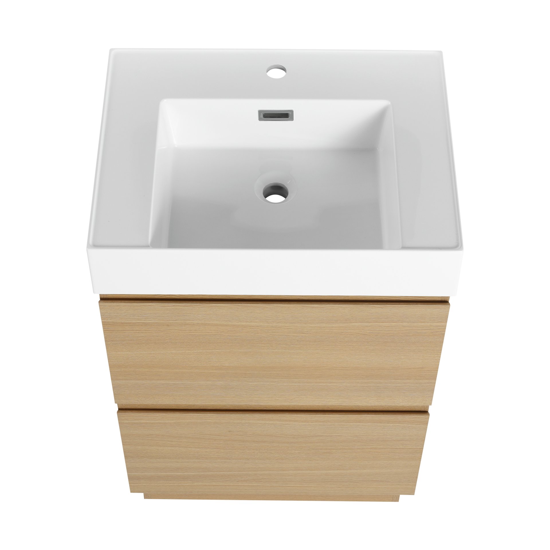 Modern Bathroom Vanities With Single Sink Combo - Oak - Image 21