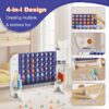 4 To Score Giant Game Set With Mesh Bag & Jumbo Connect 4 - White / Purple - Image 8