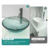 Vessel Sink With Trim, Round Bowl, Pop Up Drain (No Faucet) - Green - Image 2