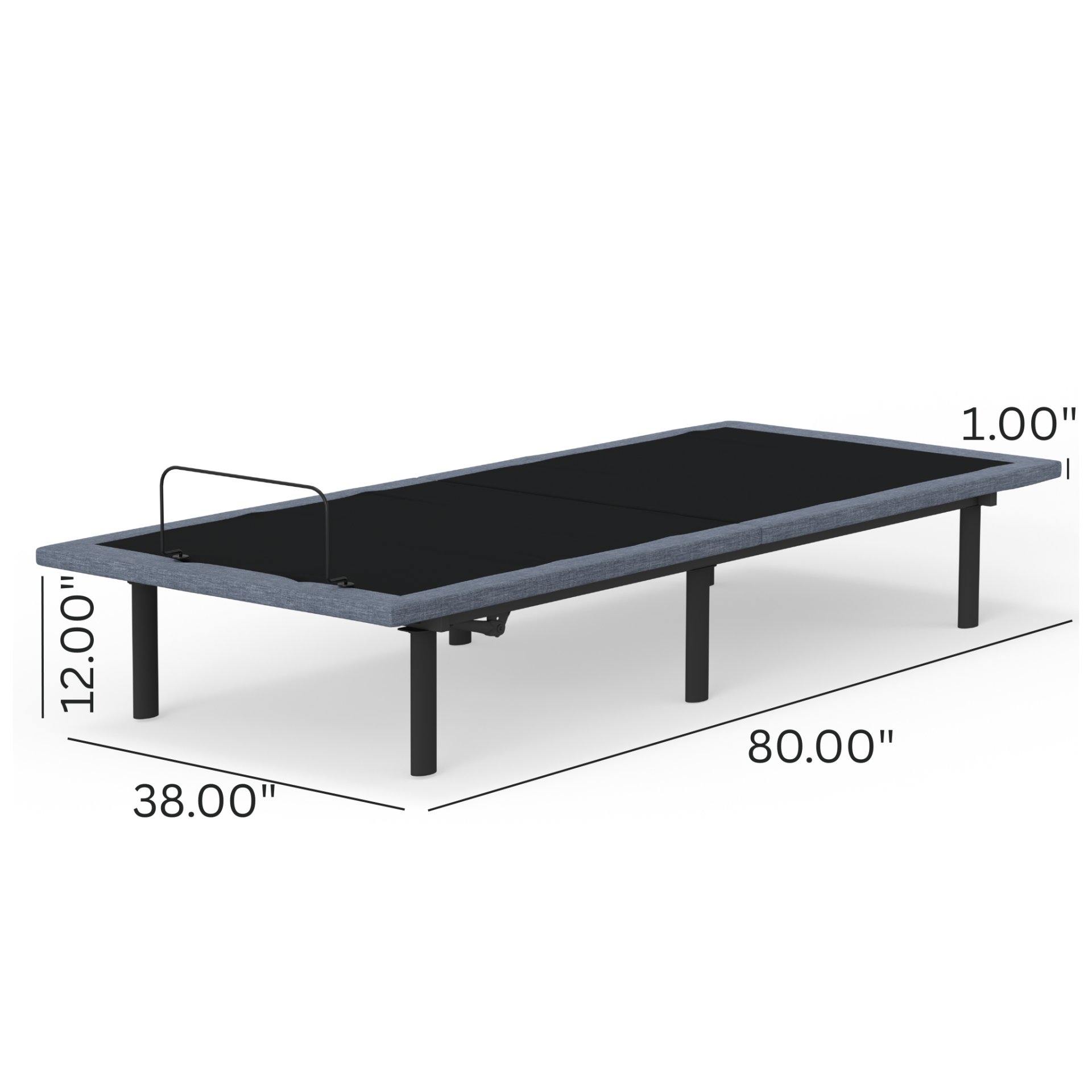 Btx5 - Twin Long Adjustable Bed Base With Head And Foot Position Adjustment - Black / Gray - Image 7