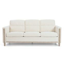 Comfortable Solid Wood Three-Seater Sofa, Soft Cushions, Durable And Long-Lasting, Sofa Couch For Living Room - Beige