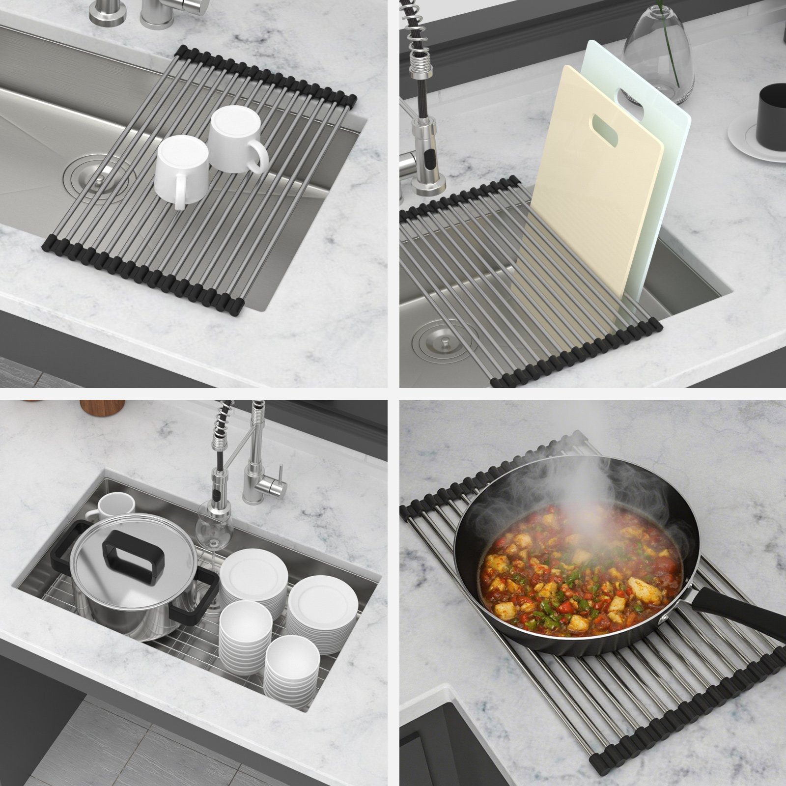 Ada-Compliant Undermount Kitchen Sink, Low Depth Single Bowl - Brushed Nickel - Image 8