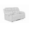 Blanche - Reclining Loveseat With LED Lights And Built In Speakers - White - Image 4