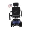 Max Plus - 4 Wheels Outdoor Compact Mobility Scooter With 2 Pieces X 20Ah Lead Acid Battery, Max Driving Range 16 Miles With Cup Holders & USB Charger Port - Blue - Image 4