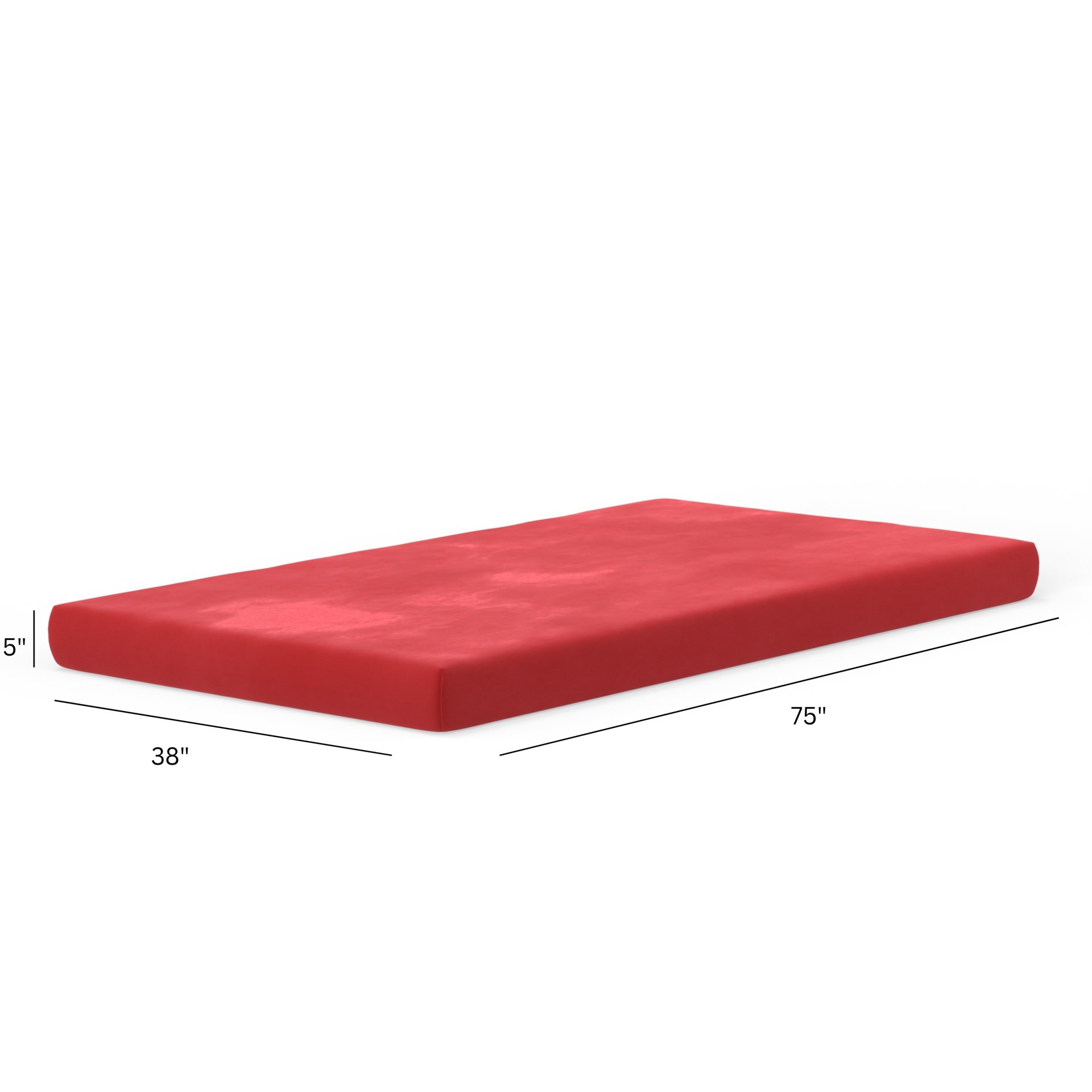 Kids Pedic - 5" Twin Classic Comfort Mattress - Red - Image 3