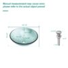 Vessel Sink With Trim, Round Bowl, Pop Up Drain (No Faucet) - Green - Image 3