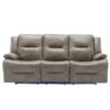 3 Seater Home Theater Recliner Manual Recliner Chair With A Led Light Strip Two Built-In Cup Holders For Living Room - Gray - Image 8