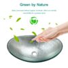 Vessel Sink With Pop Up Drain, Boat Shape Above Counter Bathroom Sink - Silver - Image 4