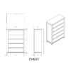 Augusta - Full Bed With Panel Headboard, Low Profile, 5 Piece Set Includes Bed, Dresser, Chest, Nightstand, Mirror - Beige / Brown - Image 12