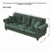 3 And 2 Seater Sofa With Rolled Arms - Green - Image 3
