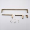 4 Pieces Bathroom Hardware Set Single Towel Bar, Towel Holder, Toilet Paper Holder, Stainless Steel - Brushed Gold - Image 4