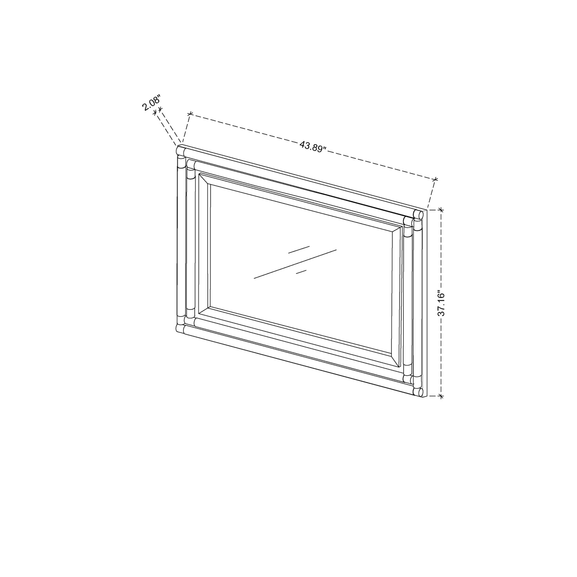 Laura - Mirror With LED Light And Sleek Frame - Silver - Image 3