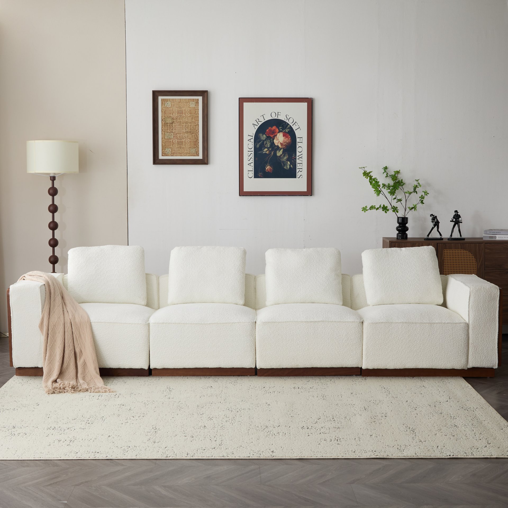 Chita - Modular Sectional Sofa 4 Seater With Larger Seats - Beige - Image 2