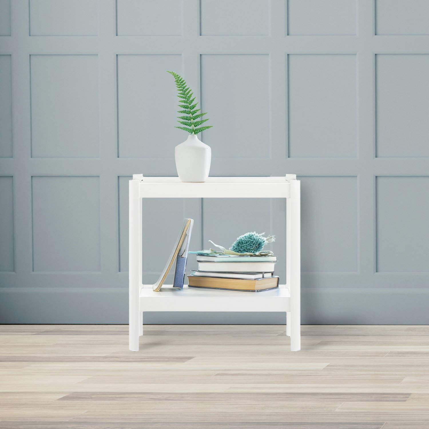 Yonda - Nightstand With 2 Shelves - White - Image 2