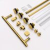 Frameless Single Sliding Shower Door With Bypass Design And 5 / 16" Clear Tempered Glass - Brushed Gold - Image 12