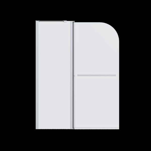 Frameless Folding Shower Doors For Bathtub With Pivot Tub Glass Door - Chrome