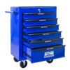 Rolling Metal Tool Chest With 6 Drawers, 20" Steel Storage Cabinet With Ball Bearing Slides - Black / Blue - Image 12