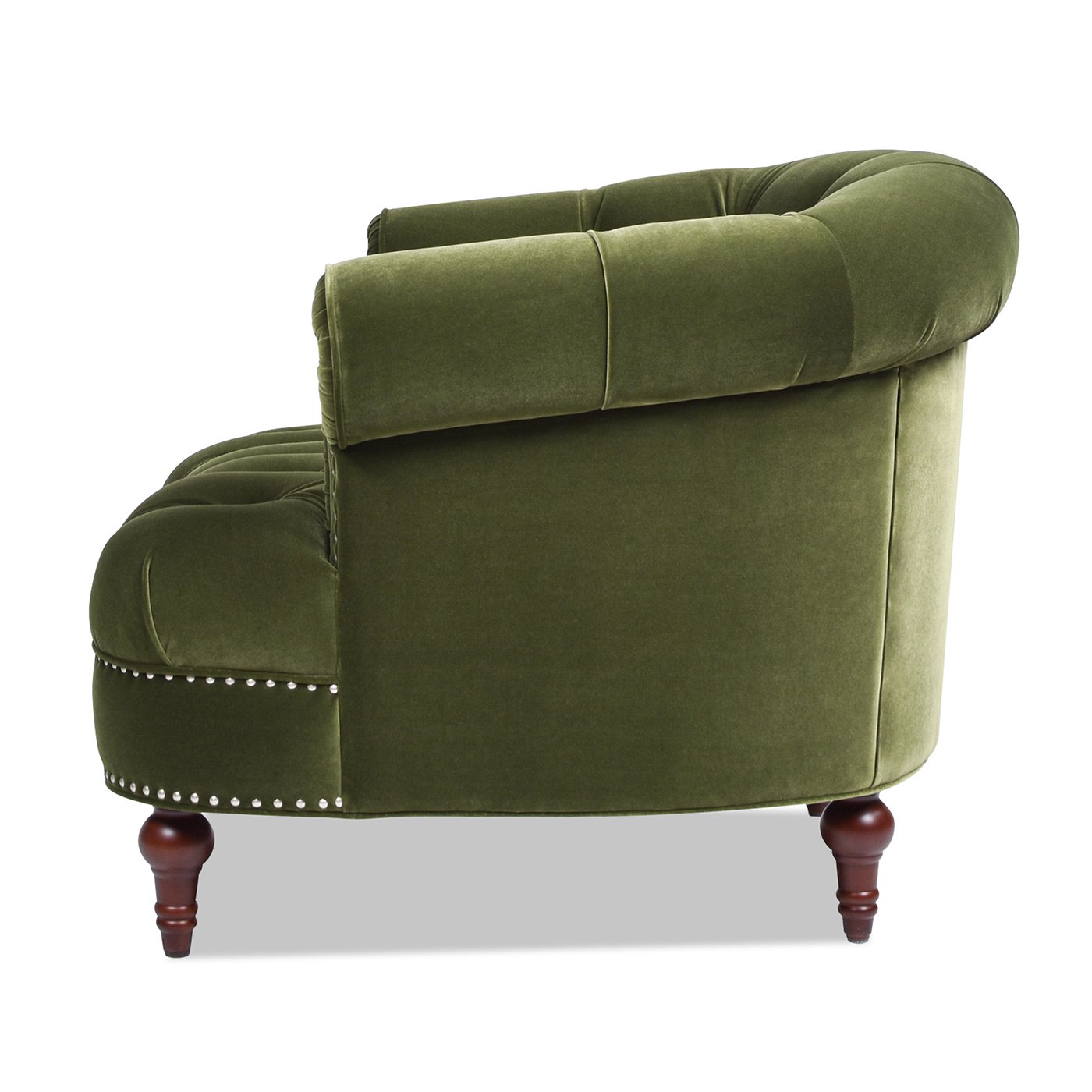 La Rosa - Victorian Tufted Upholstered Accent Chair - Olive Green - Image 2
