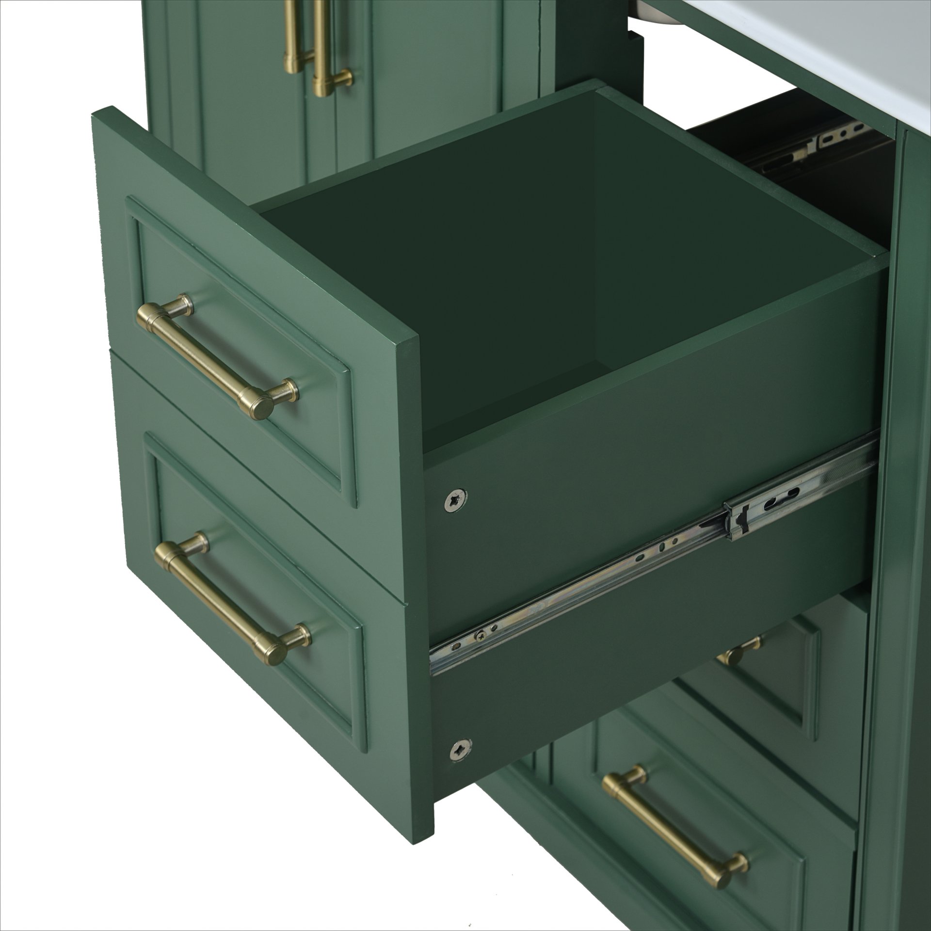Traditional Bathroom Vanity With Sink, Soft Close Doors & Drawers, 36" - Green - Image 15