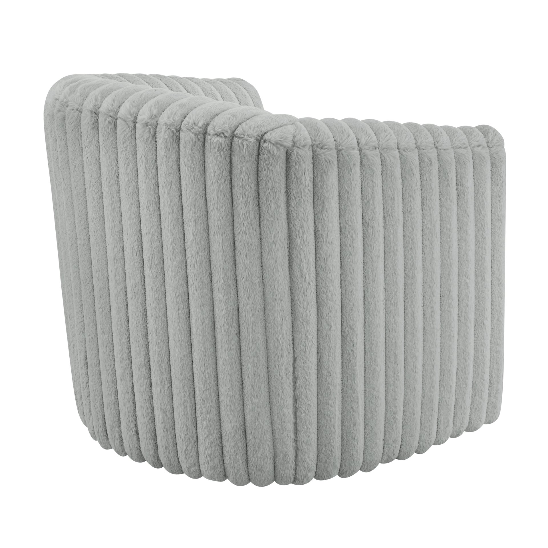 Alexa Barrel Swivel Chair - Grey - Image 5