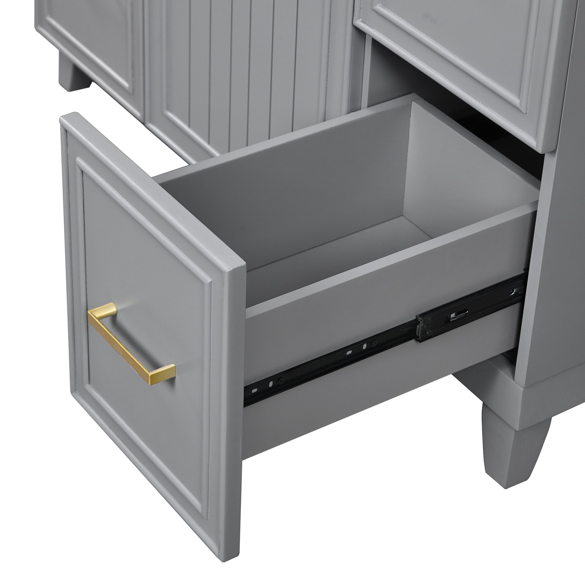 Bathroom Vanity With Sink, Soft Close Doors, Adjustable Shelves, 36" - Gray - Image 21