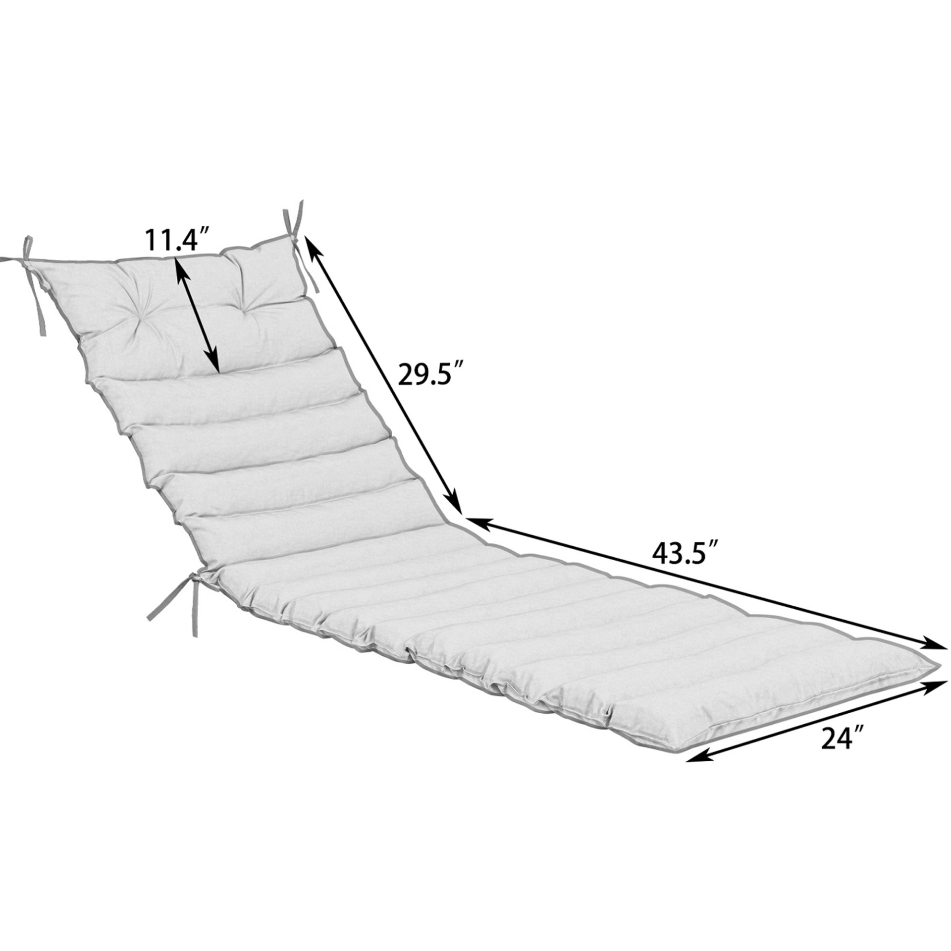 2 Piece Outdoor Chaise Lounge Cushion Set, Replacement Cushions For Patio Furniture - Navy Blue - Image 9