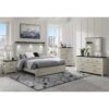 Augusta - Full Bed With Panel Headboard, Low Profile, 5 Piece Set Includes Bed, Dresser, Chest, Nightstand, Mirror - Beige / Brown - Image 2