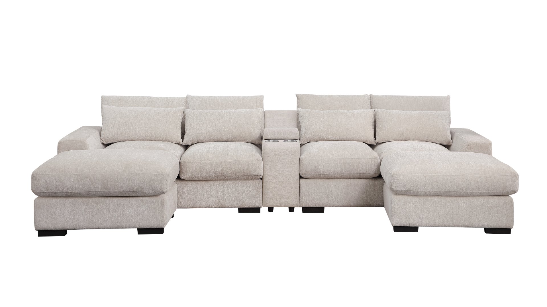 Nyeisha - Upholstered Sofa & Chaise - Beige - Image 12